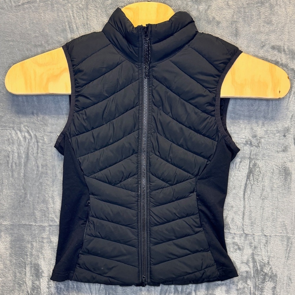 2067 | Fabletics Quilted Puffer Running Vest Black Women XS